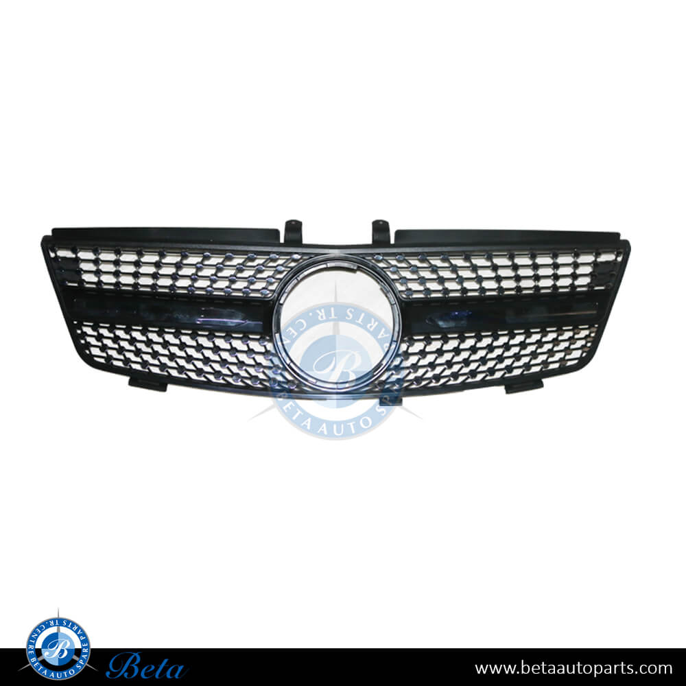 Radiator Grille Diamond Look (Black and Chrome) for Mercedes ML-Class 2005-2008 models, Part Number 1648851A60-9040 Radiator Grille Diamond Look (Black and Chrome) for Mercedes ML-Class 2005-2008 models, Part Number 1648851A60-9040